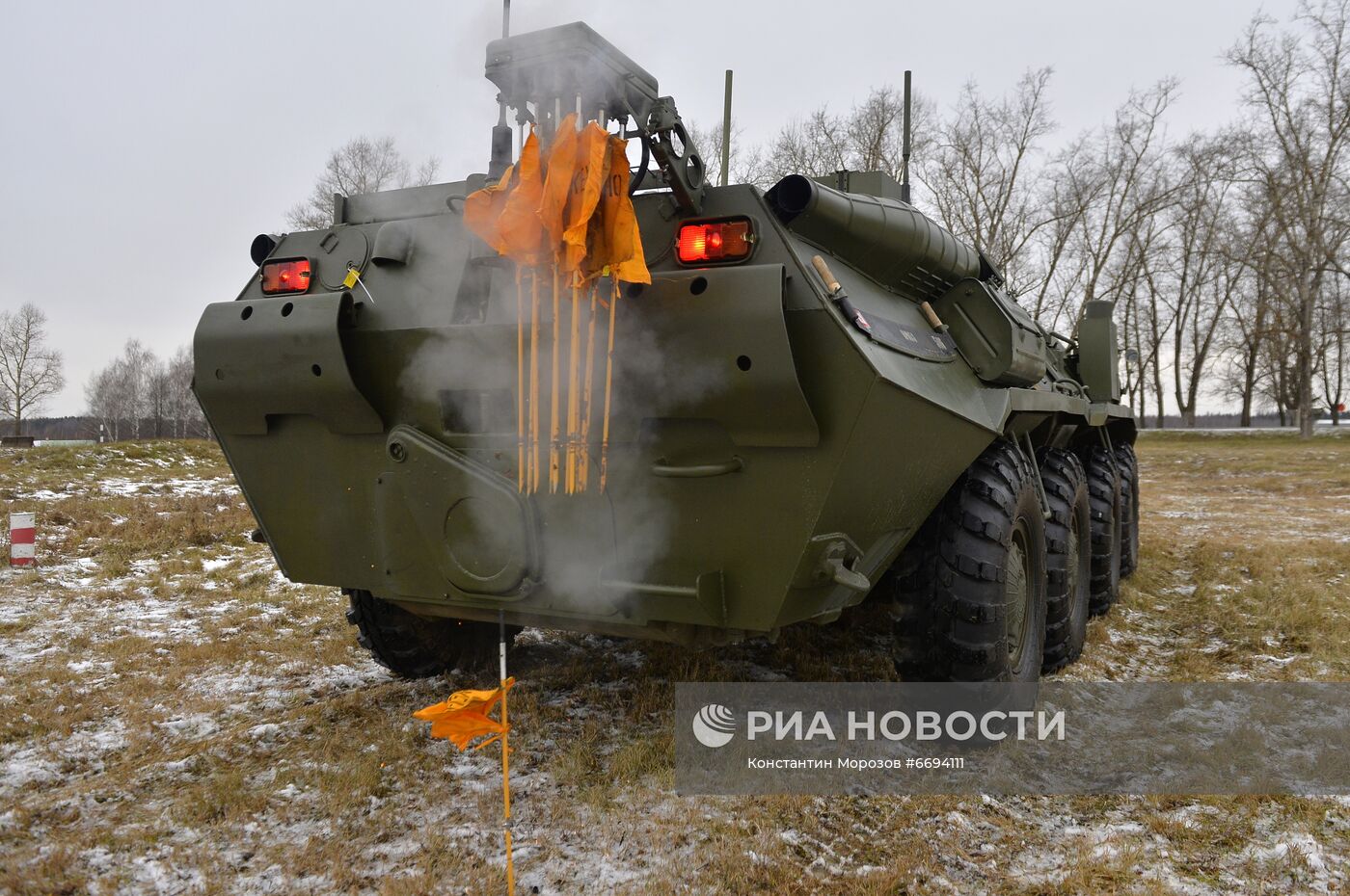 Тактико-специальные учения подразделения РХБЗ Таманской дивизии