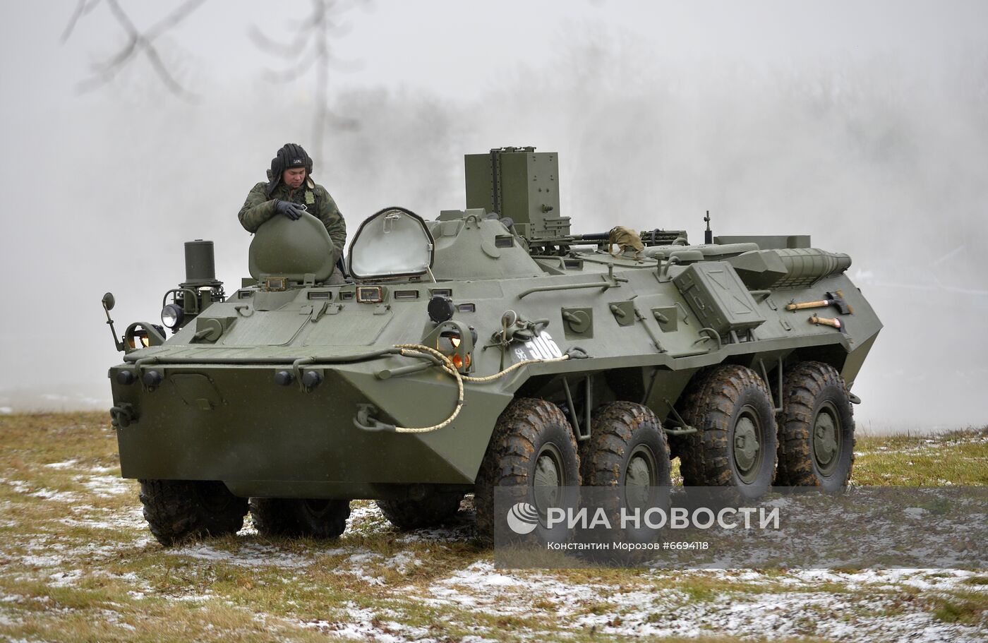 Тактико-специальные учения подразделения РХБЗ Таманской дивизии