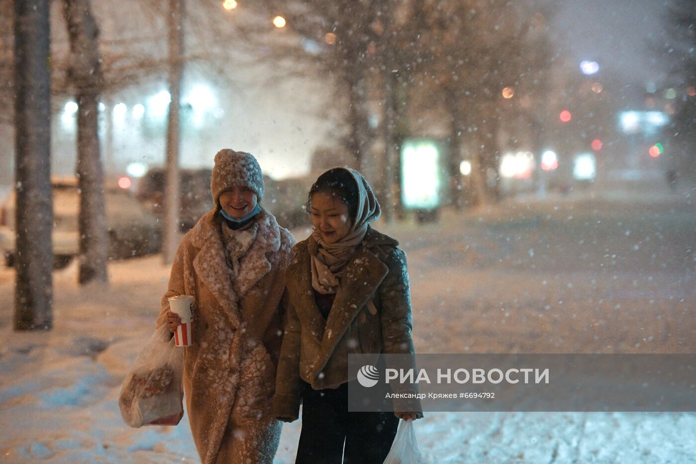 Снегопад в Новосибирске