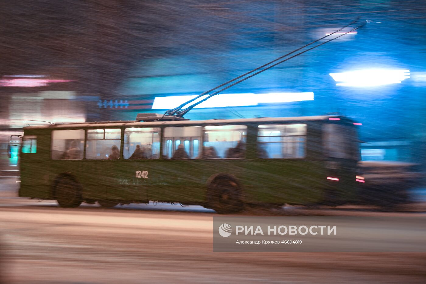 Снегопад в Новосибирске