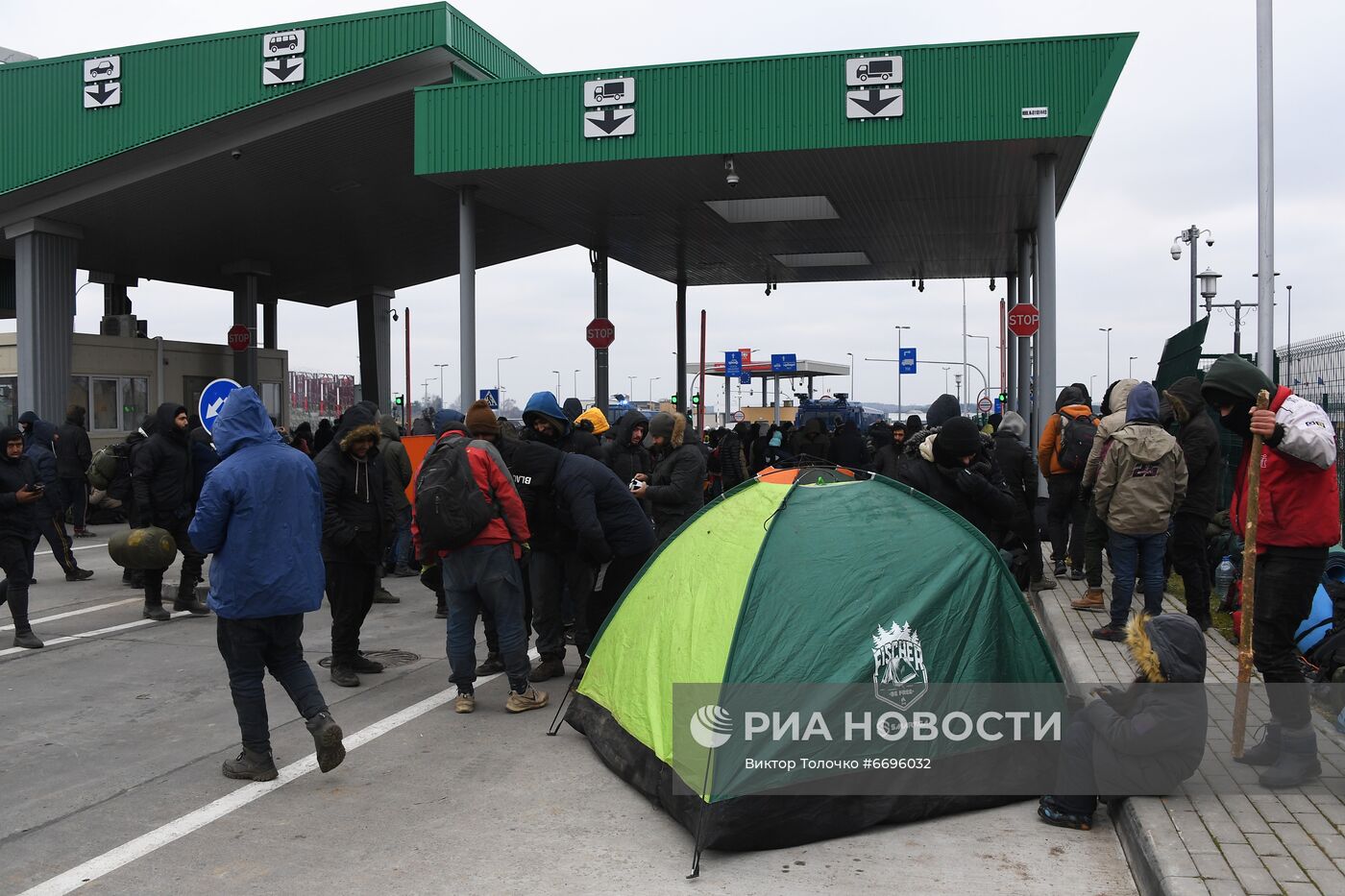 Ситуация у пропускного пункта "Брузги" на белорусско-польской границе