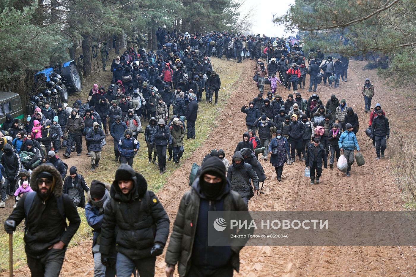 Ситуация у пропускного пункта "Брузги" на белорусско-польской границе