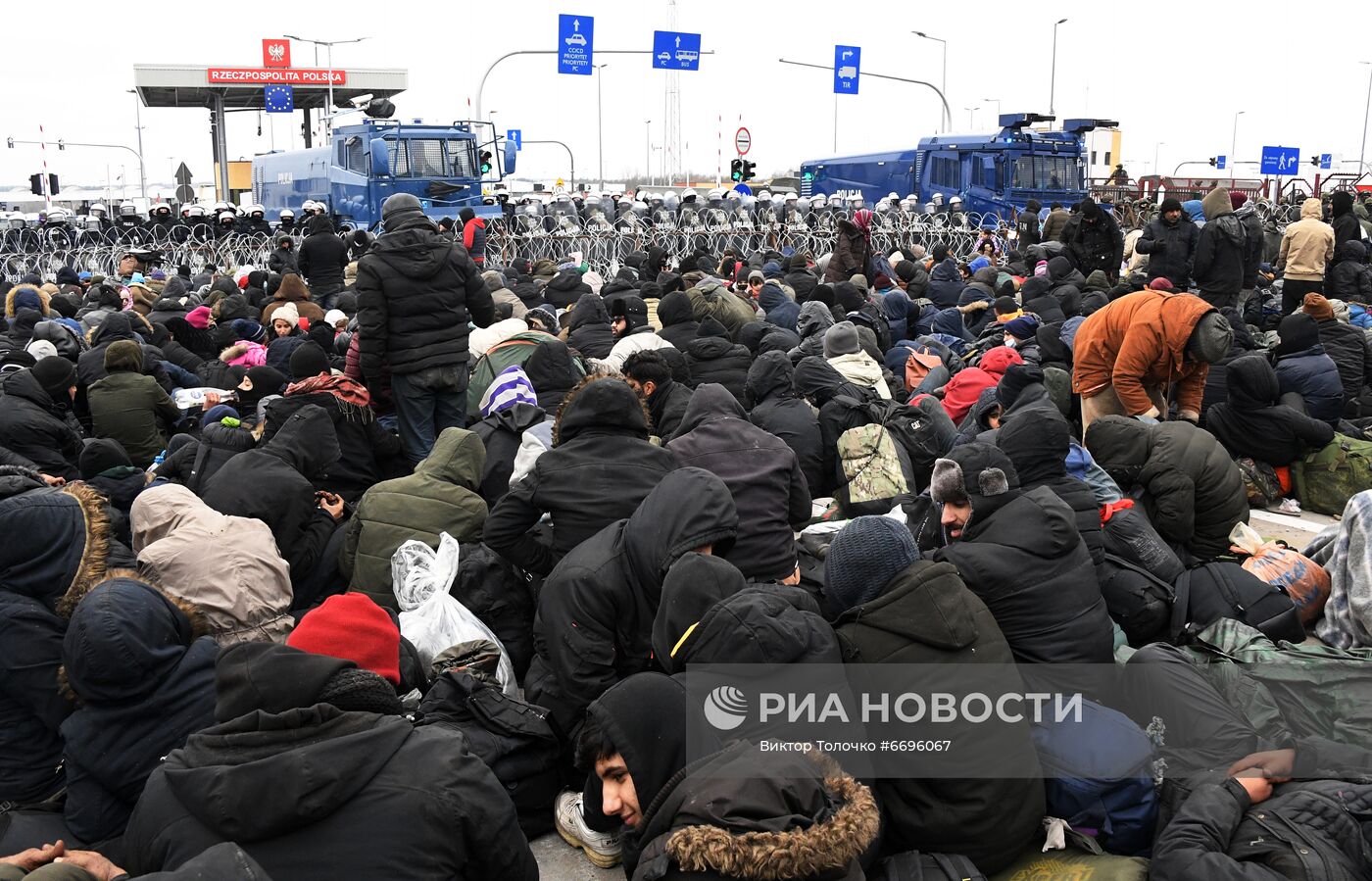 Ситуация у пропускного пункта "Брузги" на белорусско-польской границе