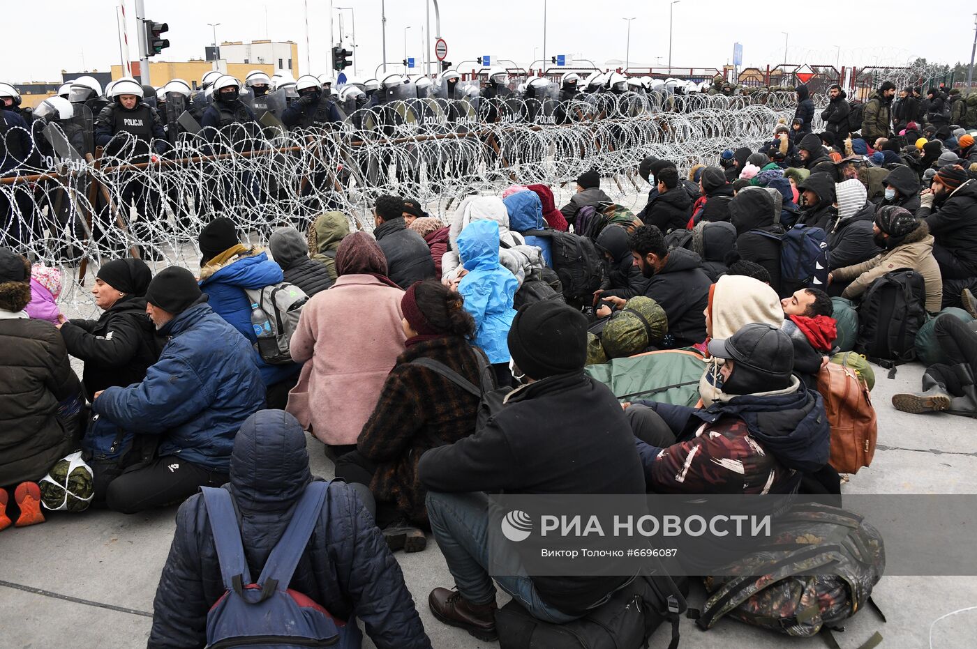 Ситуация у пропускного пункта "Брузги" на белорусско-польской границе