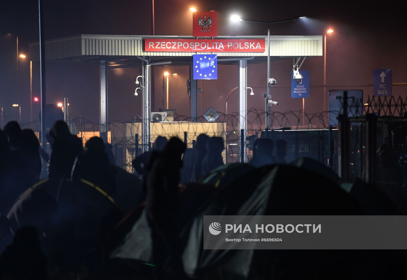 Ситуация у пропускного пункта "Брузги" на белорусско-польской границе