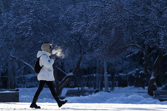 Снег в Новосибирске