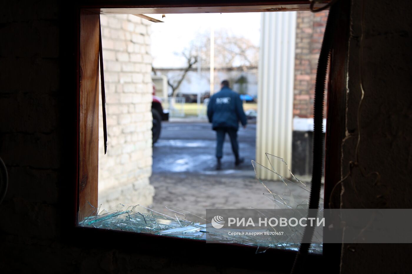 Последствия обстрела города Ясиноватая в ДНР