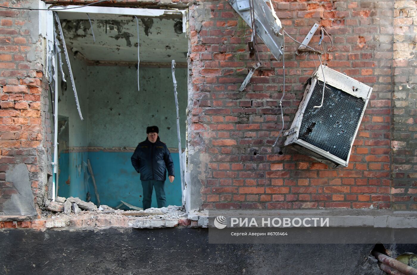 Последствия обстрела города Ясиноватая в ДНР