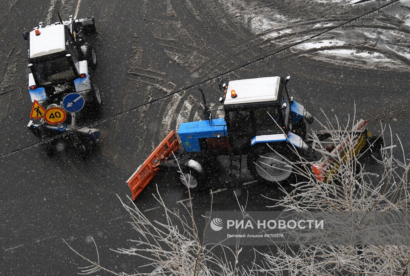 Первый снег во Владивостоке