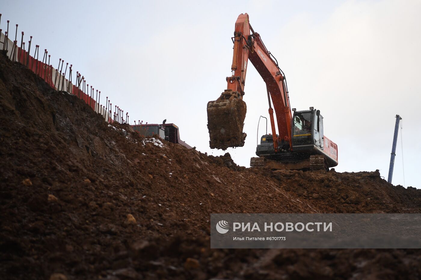 Строительство станции метро 