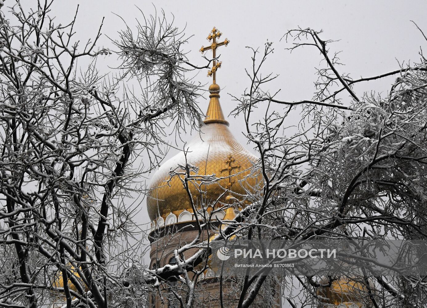 Первый снег во Владивостоке