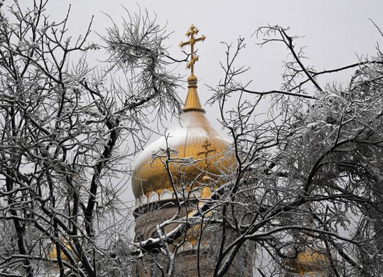 Первый снег во Владивостоке