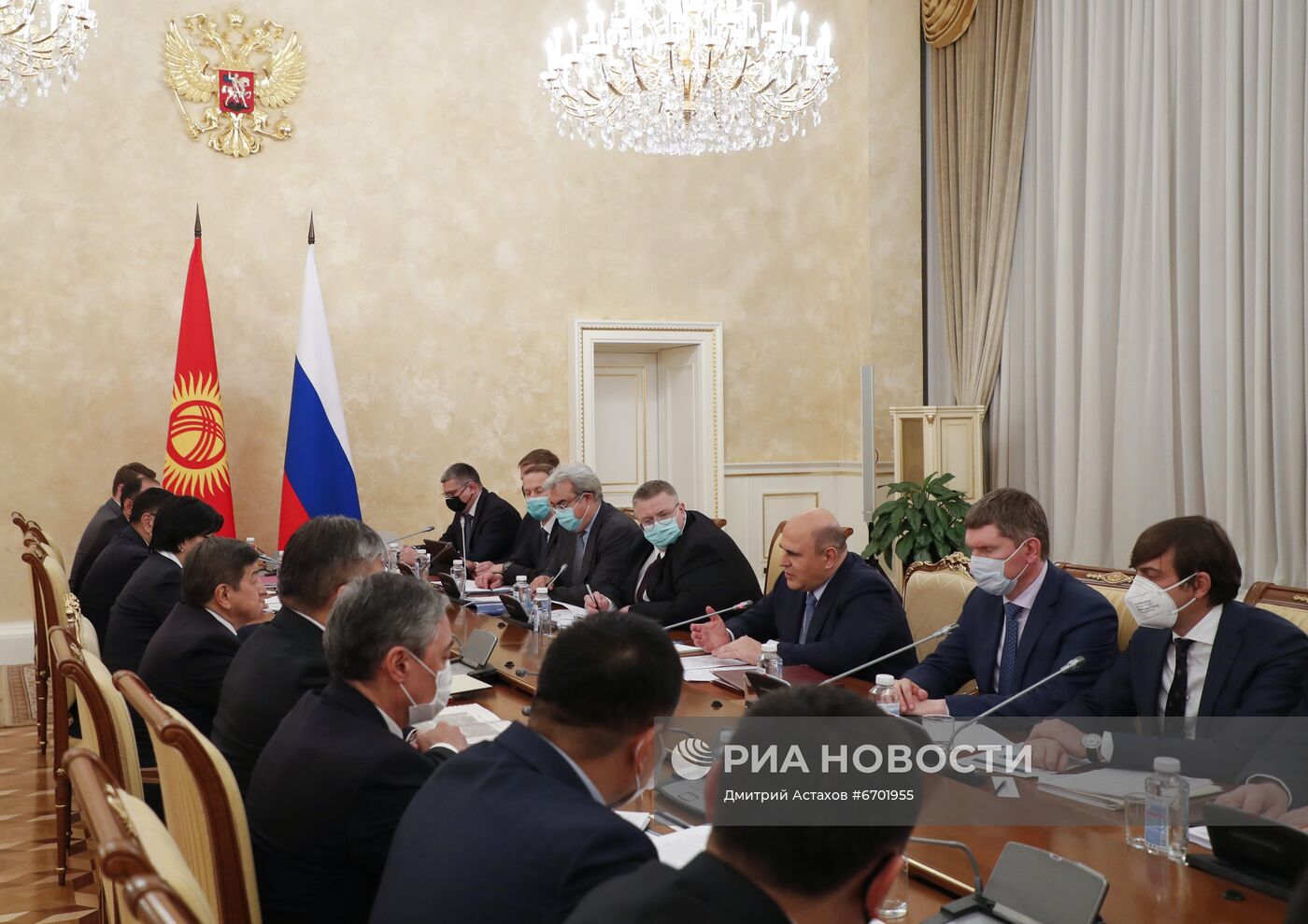 Премьер-министр РФ М. Мишустин встретился с премьер-министром Киргизии А. Жапаровым