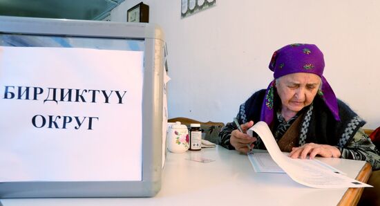 Выездное голосование на парламентских выборах в Кыргызстане