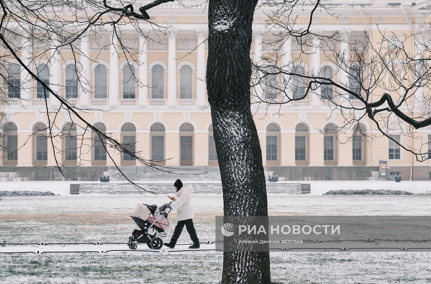 Снегопад в Санкт-Петербурге