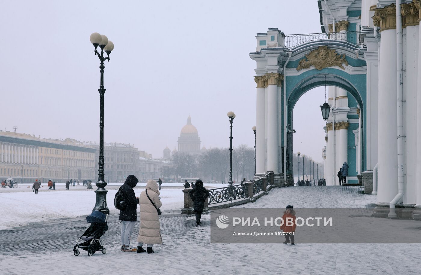 Снегопад в Санкт-Петербурге