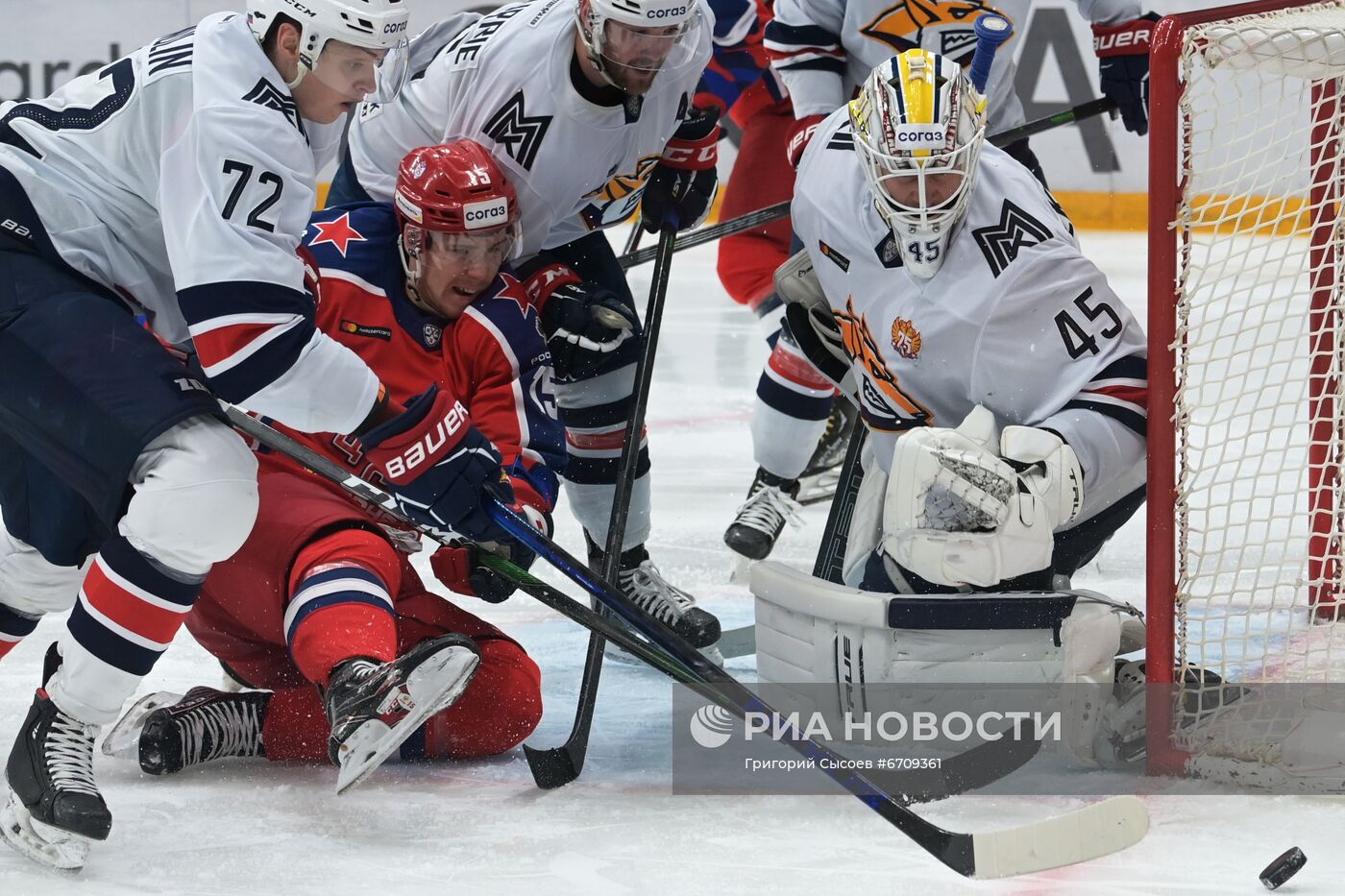 Хоккей. КХЛ. Матч ЦСКА - "Металлург"