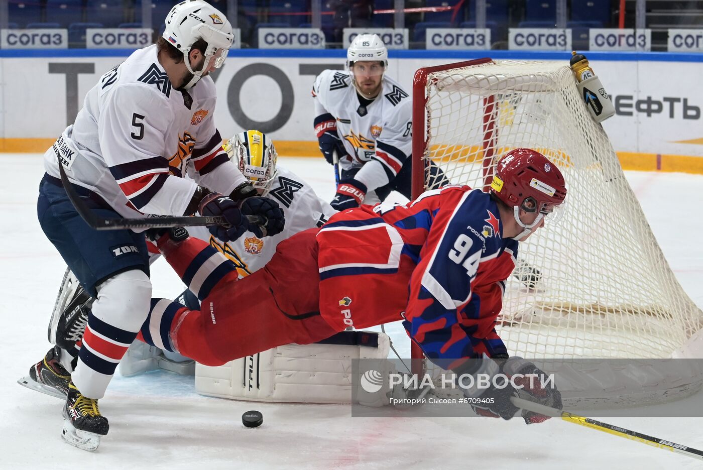 Хоккей. КХЛ. Матч ЦСКА - "Металлург"