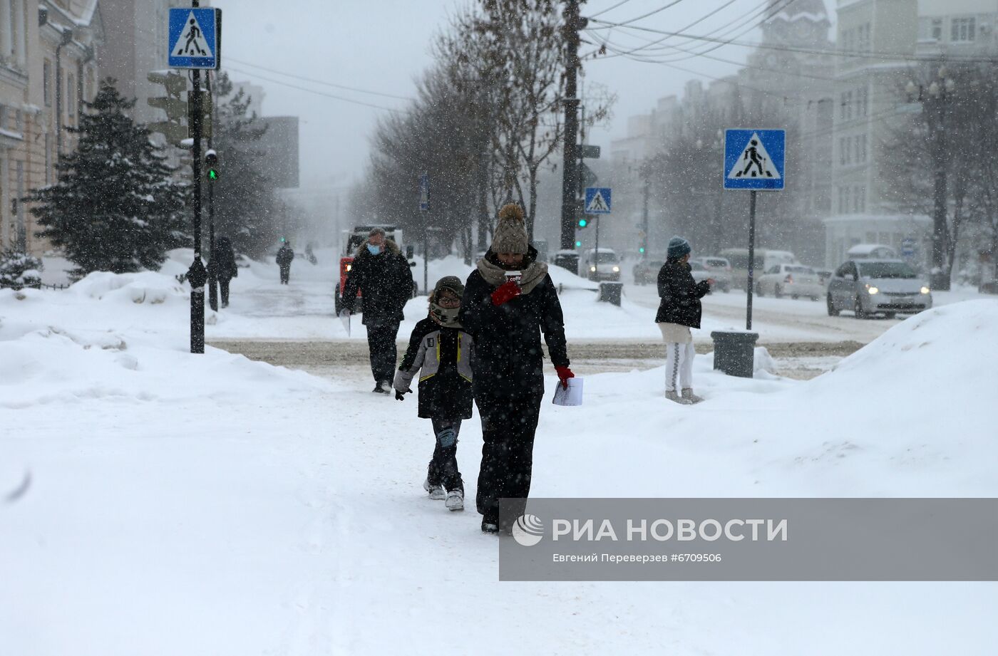 Снежный циклон в Хабаровском крае