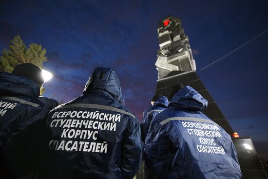 Митинг в память о погибших шахтерах в Кемерово
