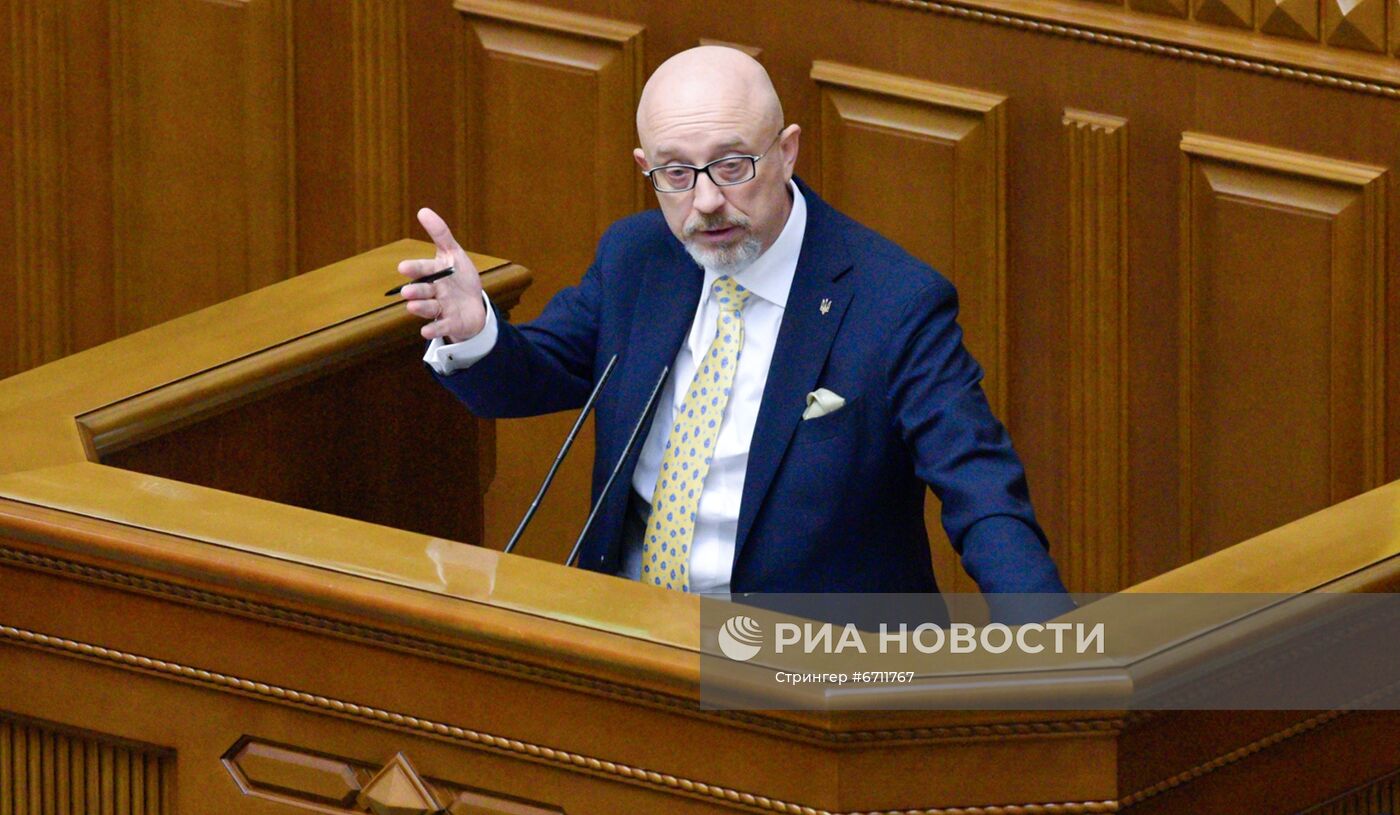 Министр обороны Украины А. Резников выступил на заседании Верховной рады Украины
