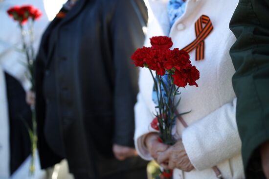 Церемония перезахоронения останков советских воинов в Краснодарском крае
