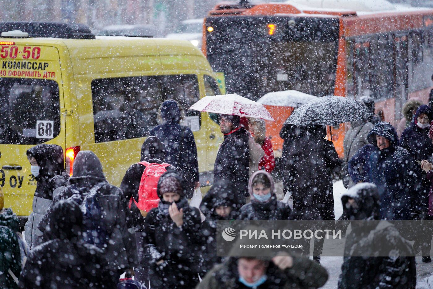 Снегопад в Калининграде