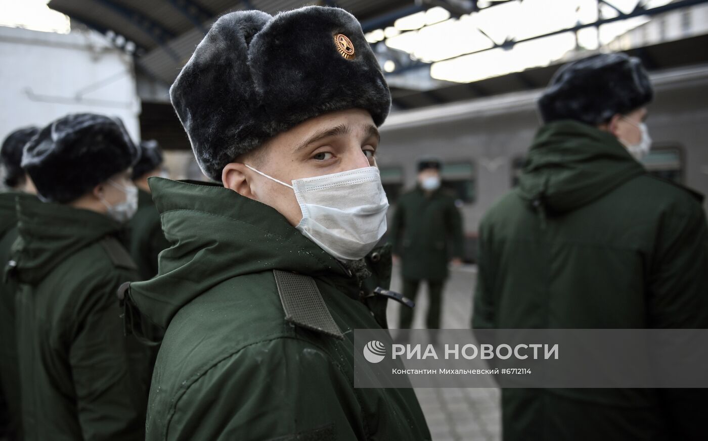 Отправка севастопольских призывников на военную службу