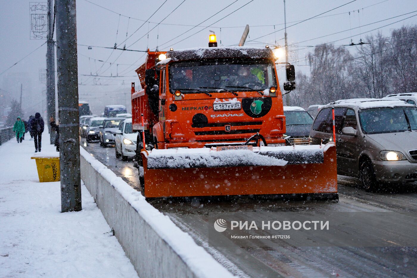 Снегопад в Калининграде