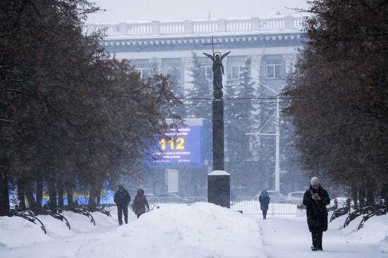 Снегопад в Кемерове