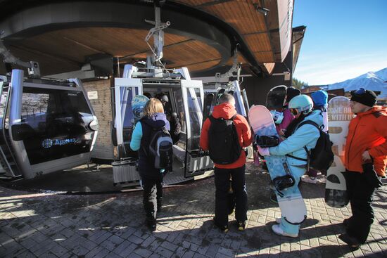 Старт горнолыжного сезона на курорте "Архыз"