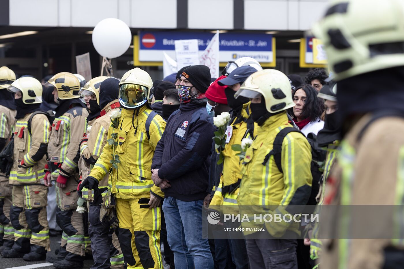 Акция против "антиковидных" мер в Брюсселе