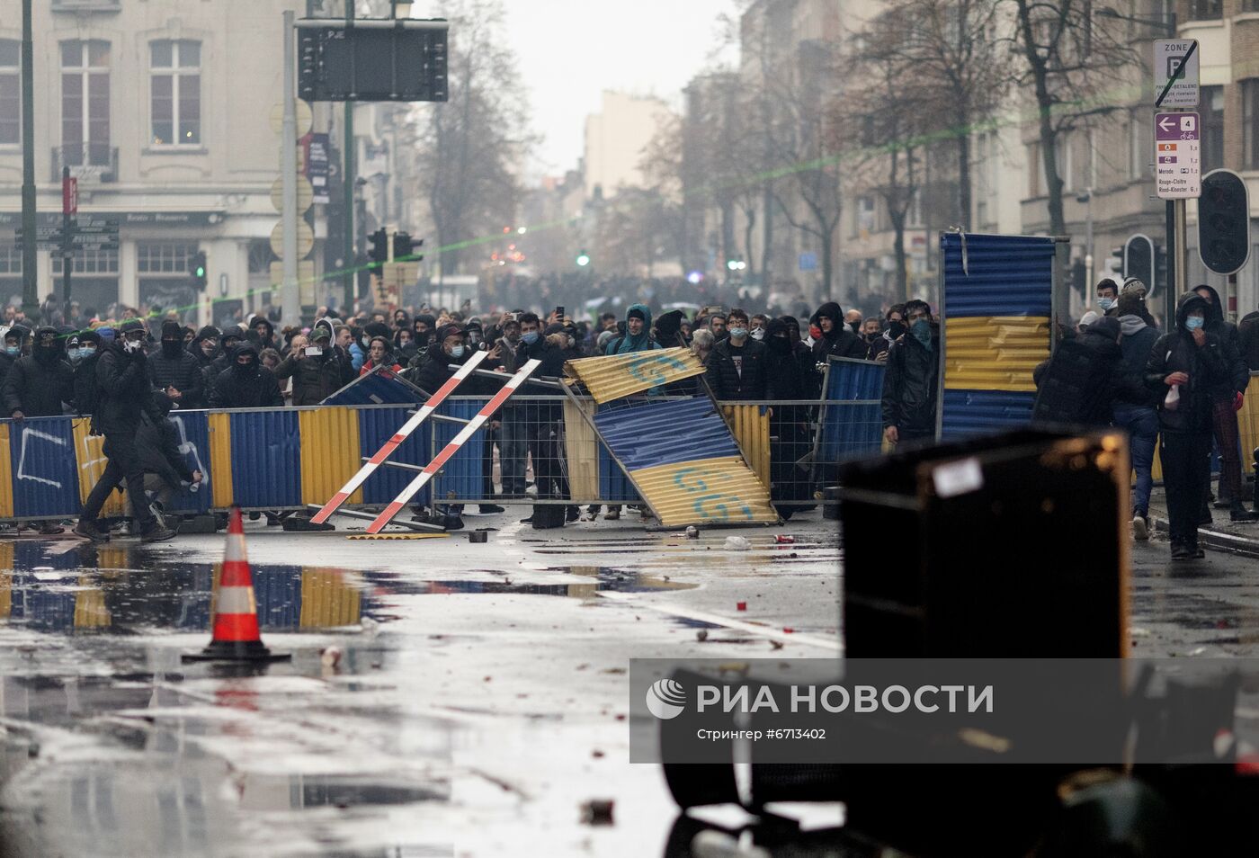 Акция против "антиковидных" мер в Брюсселе