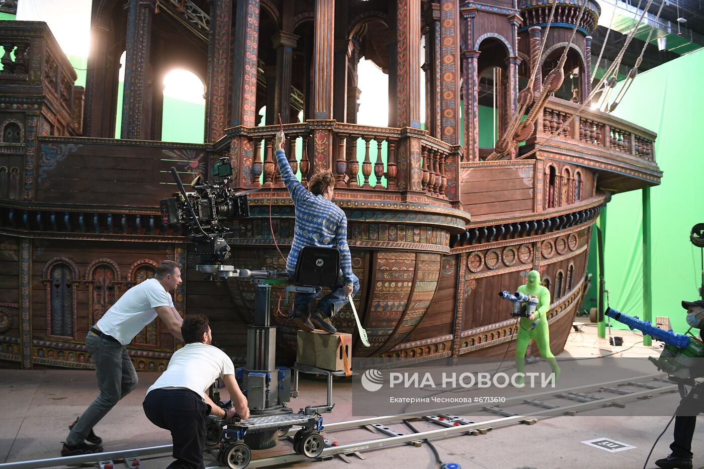 Съемки сказки "Летучий корабль"