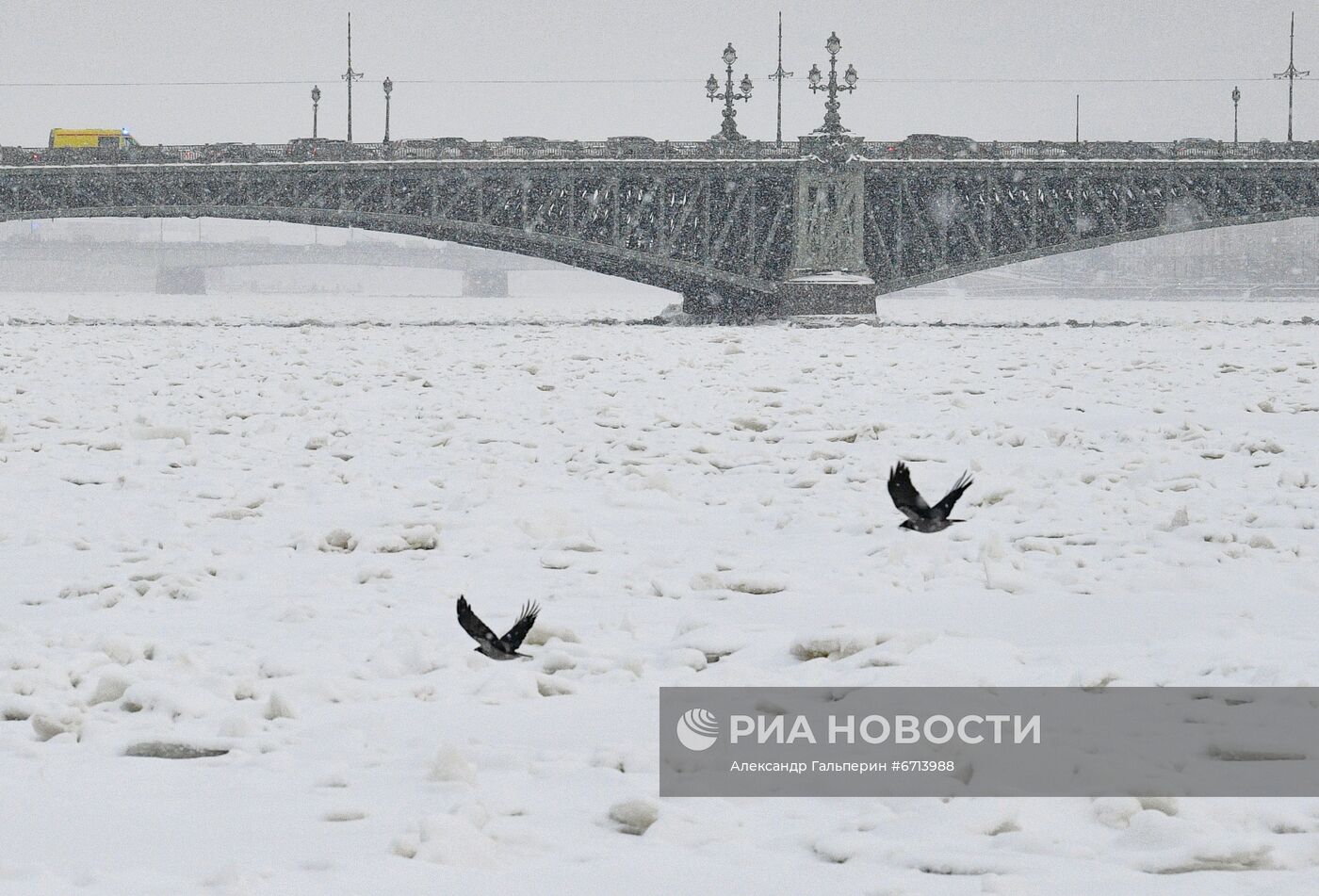 Мороз в Санкт-Петербурге