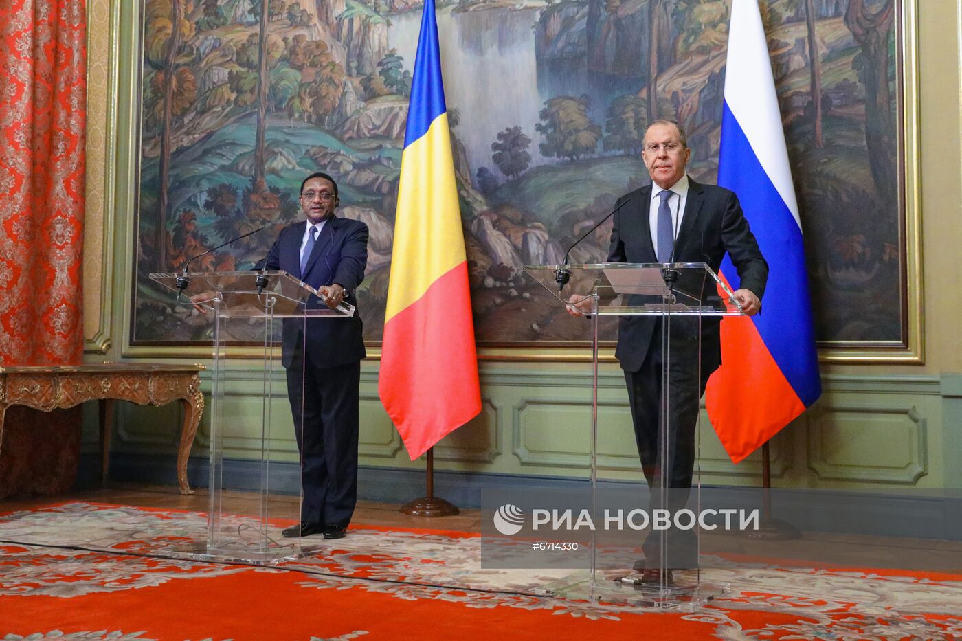 Встреча министров иностранных дел РФ и Чада С. Лаврова и М. З. Шерифа