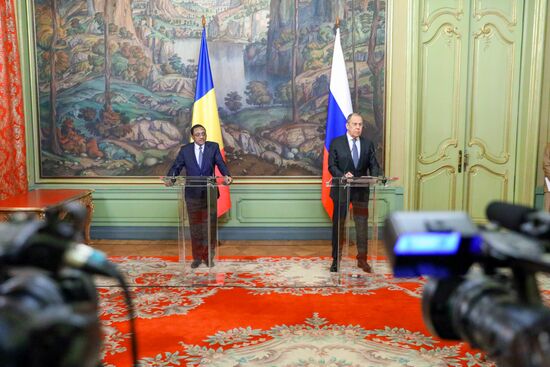 Встреча министров иностранных дел РФ и Чада С. Лаврова и М. З. Шерифа