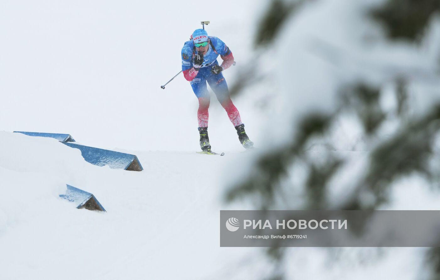 Биатлон. III этап Кубка мира. Мужчины. Гонка преследования