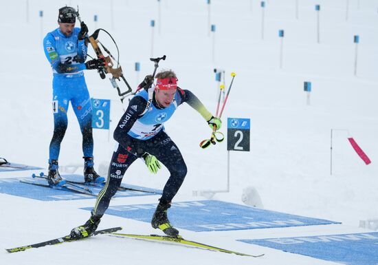 Биатлон. III этап Кубка мира. Мужчины. Гонка преследования