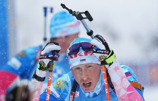 Биатлон. III этап Кубка мира. Мужчины. Гонка преследования