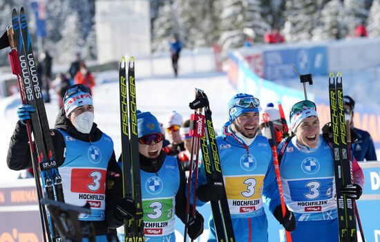 Биатлон. III этап Кубка мира. Мужчины. Эстафета