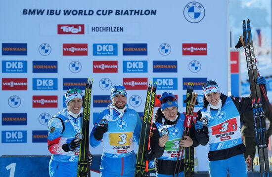 Биатлон. III этап Кубка мира. Мужчины. Эстафета