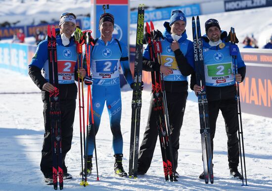 Биатлон. III этап Кубка мира. Мужчины. Эстафета