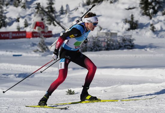 Биатлон. III этап Кубка мира. Мужчины. Эстафета