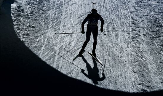 Биатлон. III этап Кубка мира. Мужчины. Эстафета