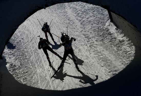 Биатлон. III этап Кубка мира. Мужчины. Эстафета