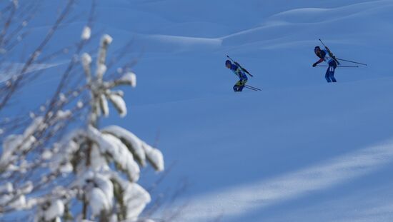 Биатлон. III этап Кубка мира. Мужчины. Эстафета