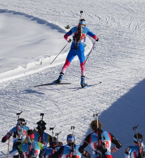 Биатлон. III этап Кубка мира. Мужчины. Эстафета