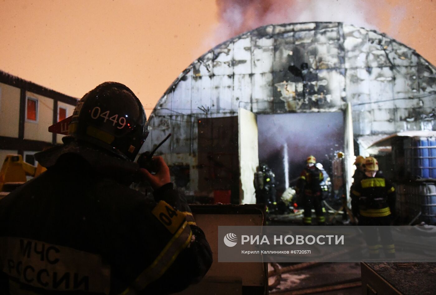 Пожар на территории Парка Горького в Москве