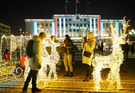Украшения российских городов к Новому году